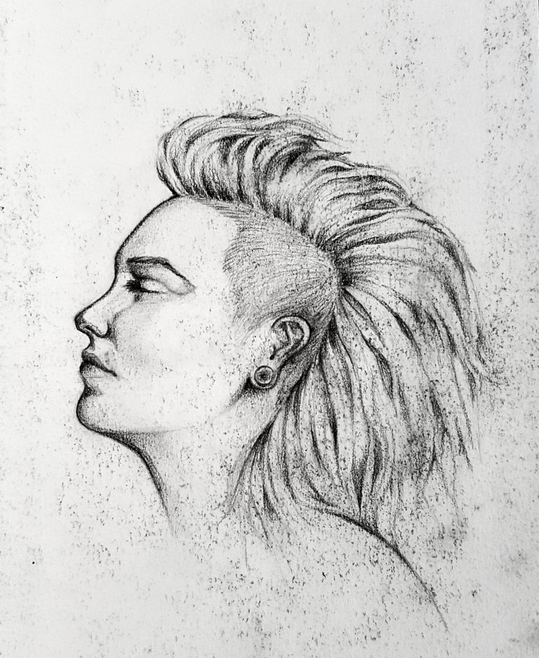 Side profile study - Graphite pencil on paper